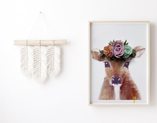 3d floral cow print