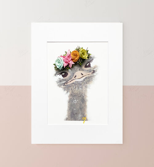 3d floral emu print